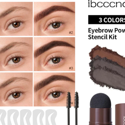 IBCCCNDC Eyebrow Stamp Kit Alis Instan – Brow Powder Stamp + 10 Cetakan • Shieldtag Original
