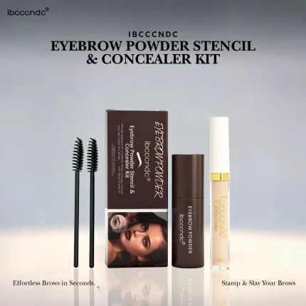 IBCCCNDC Eyebrow Stamp Powder Kit + Concealer • Alis Instan 12 Cetakan + Tali • Shieldtag Original | Minimum Order 2 Pcs